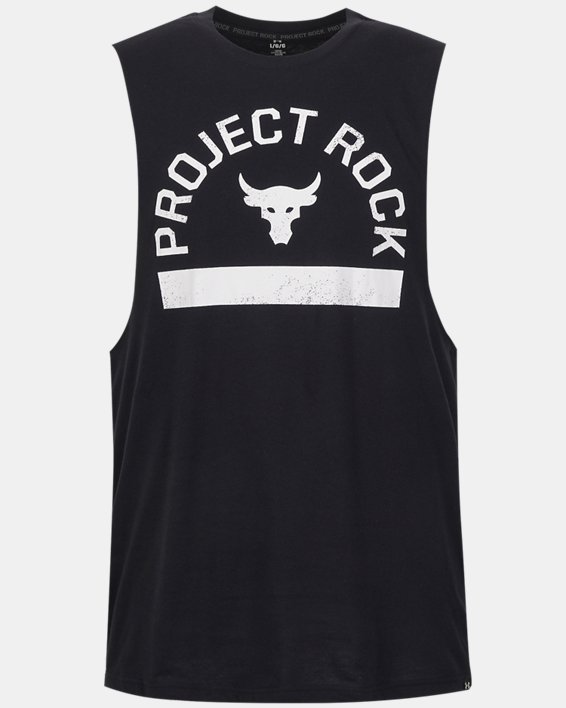 Men's Project Rock Payoff Graphic Sleeveless in Black image number 2